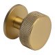 Harlington Round Knob Steel Sat Brs D38mm
