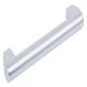 D Handle Aluminium Matte Chrome 128mm Fixing Centres