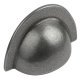 Smooth Cup Handle C.Iron Natural 64mm Fixing Centres