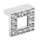 Crystal Pull Handle Zinc Alloy Polished Chrome 32mm Fixing Centres