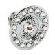 Diamond Knob Swarovski Zinc Alloy Polished Chrome D45mm
