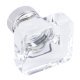 Glacio Knob Zinc/Gls Clr/Nickel D35x33mm