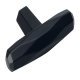 Steel.Vincent T Knob Zinc Alloy Black Brz 64x37mm