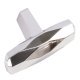 Steel.Vincent T Knob Zinc Alloy Polished Nickel 64x37mm