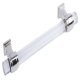 Glacio Pull Handle Zinc/Gls Clr/Nickel 160mmcc