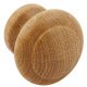 Turned EndGrain Knob Lacq Oak D34x29mm