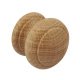 Turned EndGrain Knob Unfin Oak D44x39mm