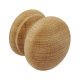 Turned EndGrain Knob Unfin Oak D49x40mm