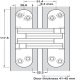 218 Soss Hinge 41-45mm Zinc Alloy Body Stainless Steel Links