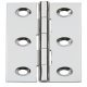 Butt Hinge 64x35mm w Stainless Steel Pin Brs Polished Chrome