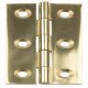 Butt Hinge 64x35mm w Stainless Steel Pin Brs Polished Brs