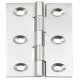 Butt Hinge 64x35mm w Stainless Steel Pin Brs Sat Chrome