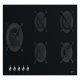 Smeg Cls PV395LN Hob Gas/Gls 5Z Black