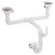Rectangle WKIT24/ Waste Kit Dbl 89mm Polished Chrome