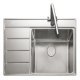 Rectangle Boston BST8601L 1.0B Sink LHD Stainless Steel