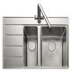 Rectangle Boston BST8602L 1.5B Sink LHD Stainless Steel