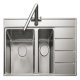 Rectangle Boston BST8602R 1.5B Sink RHD Stainless Steel