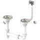 LE WAST04/ Waste+Overflow Dbl Stainless Steel