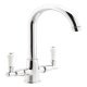 Hafele Keswick Dual Lvr C-Tap Polished Chrome