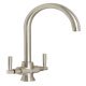Rectangle TCF2BF Cruciform D.Lvr Tap Brushed Stainless Steel