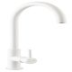 Rectangle Igneous TIGNSLCW S.Lvr C Tap Stainless Steel Wht