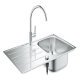 Grohe K200 1.0B UH Sink+BauEdge Tap Set