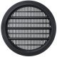 Vent Trim Rectangle D65mm Nail-in Plastic Black