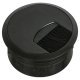 Cable Outlet 2prt D80x24mm Plastic Black
