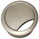 Cable Outlet 2prt D80x24mm Plastic Silver