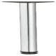 Leg w Adj D60x710mm Plastic Black/Steel Polished Chrome