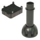 Plinth Foot Adj 120mm Press Plastic Black