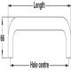 Pull Handle BT D19x305mm Fixing Centres Aluminium SAA