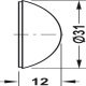 Wall Bumper D31x12mm Plastic Black