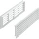 Door Ventilation Grille Rectangle 457x92mm Plastic Wht