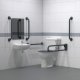Nyma Pro Doc M Fixing Centres Toilet Set D.Grey 7016