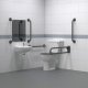 Nyma Pro Doc M Fixing Centres Toilet Set Grey 7005