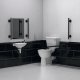 Nyma Style Doc M Fixing Centres Toilet Set Stainless Steel M.Black