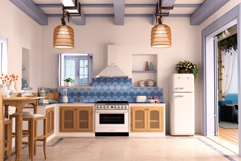 Smeg Por CPF9GPWH Range Ckr DF Wht/Stainless Steel - view 2