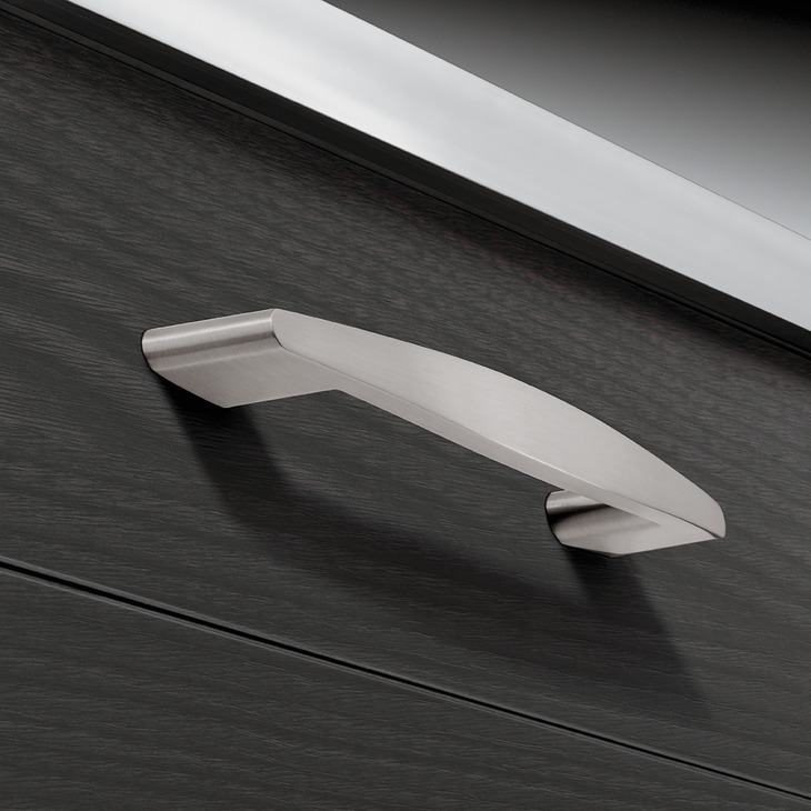 Montrose D Pull Handle Zinc Alloy B.Nickel 160mm Fixing Centres - view 2