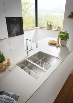 Grohe K700 UM 595mm 1.5B Sink RHHB Stainless Steel - view 3