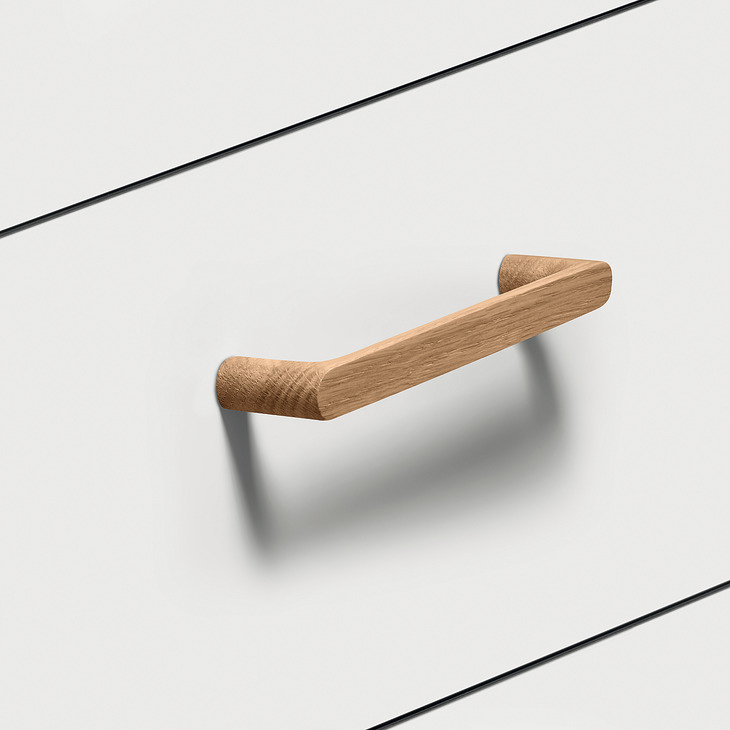 Lymington D Handle Ash Black 192mm Fixing Centres - view 2