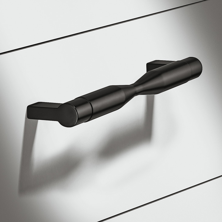 Omnia Pull Handle Zinc Alloy Brush Brass 160mm Fixing Centres - view 2
