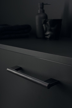 Graf Big Bar Handle Aluminium Bru Black 192mm Fixing Centres - view 2