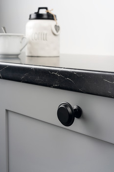 Land Knob Zinc Alloy Matte Black D40x33mm - view 2
