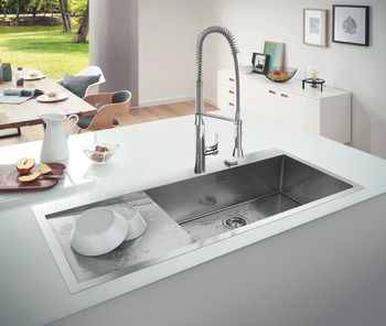 Grohe K1000 1160mm 1.0B Sink/Drain LH Stainless Steel - view 4