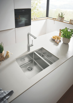 Grohe K700 UM 595mm 1.5B Sink RHHB Stainless Steel - view 4