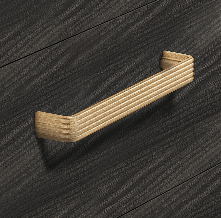 Arno Pull Handle Zinc Alloy Gold Brz Col 160mm Fixing Centres - view 2