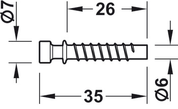 Tofix Connecting Bolt 6x35mm Zinc Alloy Bright - view 2