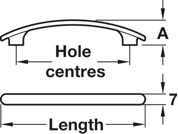 Hudson Bow Handle Zinc Alloy PC 288mm Fixing Centres - view 2