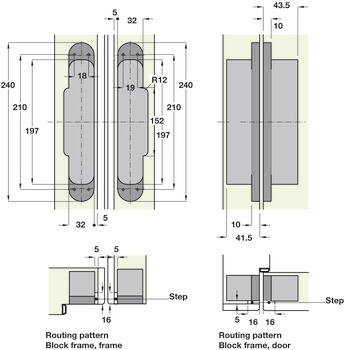 Tectus TE640 3D A8 180D Hinge PN - view 5